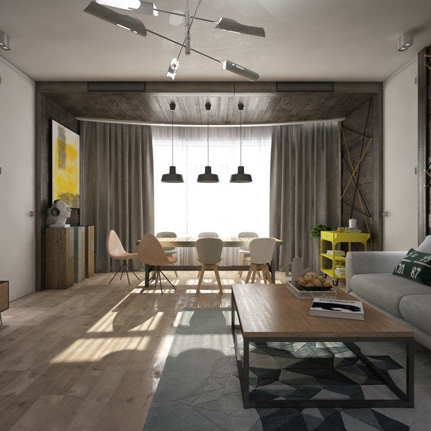 Фото из портфолио Лофт пространство для молодой пары – фотографии дизайна интерьеров на INMYROOM