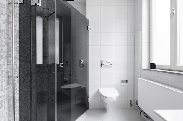 Фотография: Ванная в стиле Скандинавский, Минимализм, Современный, Декор интерьера, Квартира, Белый, Зеленый, Бежевый, 40-60 метров – фото на INMYROOM