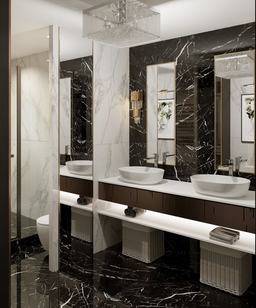 Фотография: Ванная в стиле Современный, Квартира, Проект недели, Москва, 4 и больше, Более 90 метров, MR.BURO – фото на INMYROOM