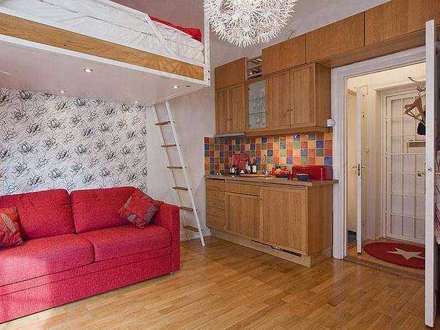 Фотография: Гостиная в стиле Современный, Малогабаритная квартира, Квартира, Дома и квартиры – фото на INMYROOM