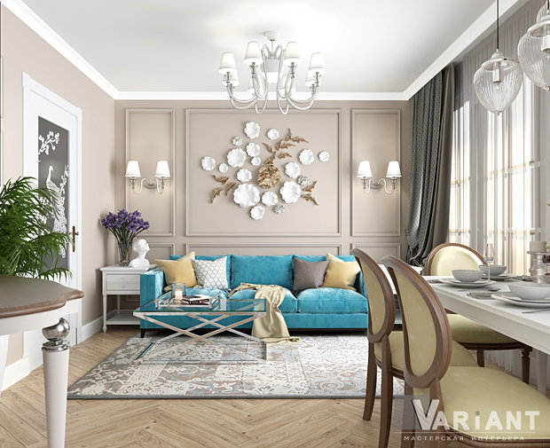 Фото из портфолио Кухня-гостиная современная классика – фотографии дизайна интерьеров на INMYROOM