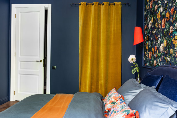 Фотография: Спальня в стиле Современный, Эклектика, Квартира, Проект недели, Санкт-Петербург, 2 комнаты, 40-60 метров, Наталья Березина – фото на INMYROOM