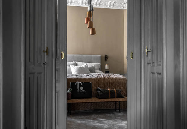Фотография: Спальня в стиле Скандинавский, Классический, Декор интерьера, Швеция, Бежевый, Стокгольм, Серый, 3 комнаты, 60-90 метров – фото на INMYROOM