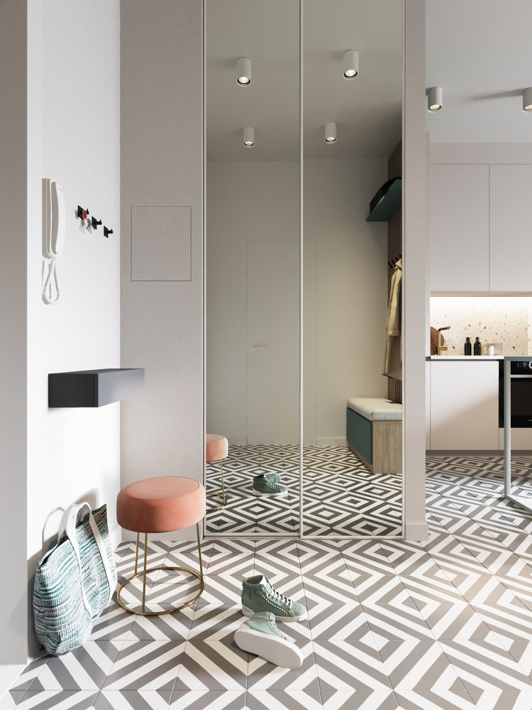 Фотография: Прихожая в стиле Современный, Малогабаритная квартира, Квартира, Проект дня, Москва, Монолитный дом, 1 комната, до 40 метров, 40-60 метров, Яна Грошева, ПРЕМИЯ INMYROOM – фото на INMYROOM Фотография: Прихожая в стиле Современный, Малогабаритная квартира, Квартира, Проект дня, Москва, Монолитный дом, 1 комната, до 40 метров, 40-60 метров, Яна Грошева, ПРЕМИЯ INMYROOM – фото на INMYROOM