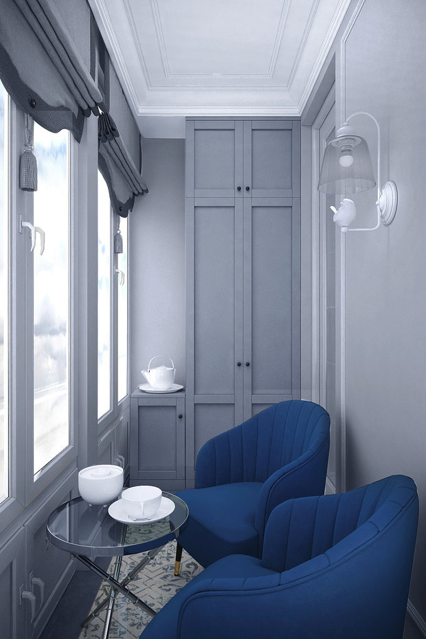 Фото из портфолио Квартира в "Воронцовском парке" в холодных тонах  – фотографии дизайна интерьеров на INMYROOM