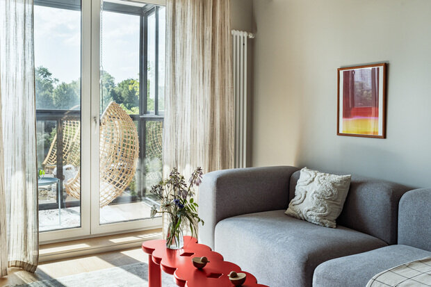 Фотография: Гостиная в стиле Современный, Квартира, Проект дня, Москва, 3 комнаты, 60-90 метров, Анастасия Заркуа – фото на INMYROOM