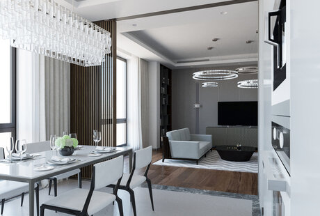 Современный интерьер квартиры в стиле City Living