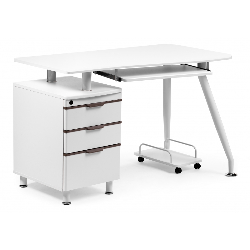 Компьютерный стол Erida белого цвета