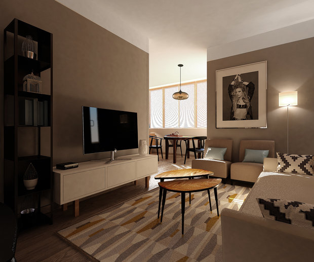 Фото из портфолио Квартира для девушки – фотографии дизайна интерьеров на INMYROOM