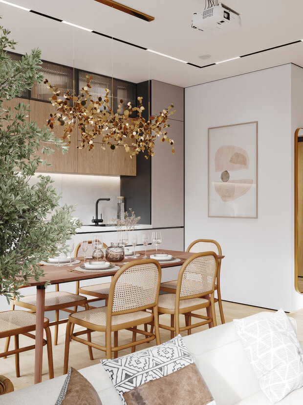 Фотография: Кухня и столовая в стиле Современный, Эклектика, Эко, Бохо, Прихожая, Квартира, Проект дня, Санкт-Петербург, Юлия Чернова, 4 и больше, 60-90 метров – фото на INMYROOM
