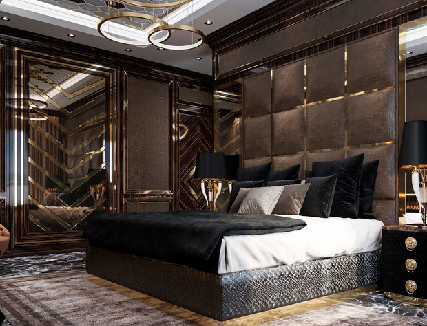 Фото из портфолио Спальня для мужчины – царство мускулинности – фотографии дизайна интерьеров на INMYROOM