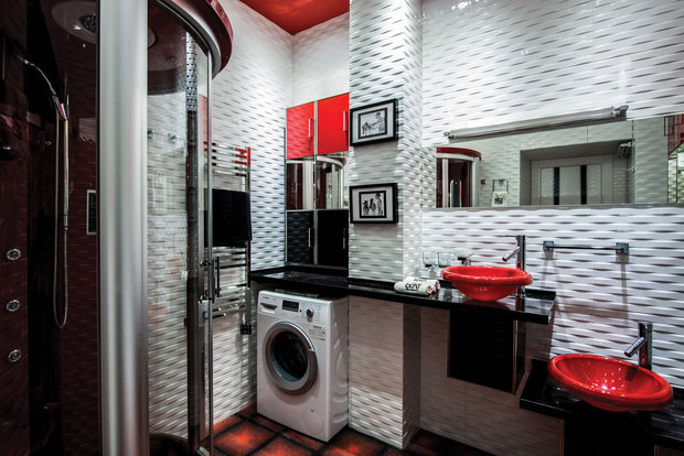 Фотография: Ванная в стиле Хай-тек, Квартира, Дома и квартиры, Интерьеры звезд, Проект недели, Москва – фото на INMYROOM