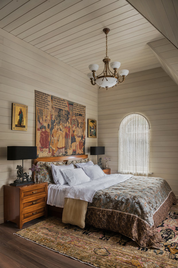 Фотография: Спальня в стиле Прованс и Кантри, Дом, Проект недели, Дом и дача, Московская область, 4 и больше, Более 90 метров, Абрамцево, Анна Насонова – фото на INMYROOM