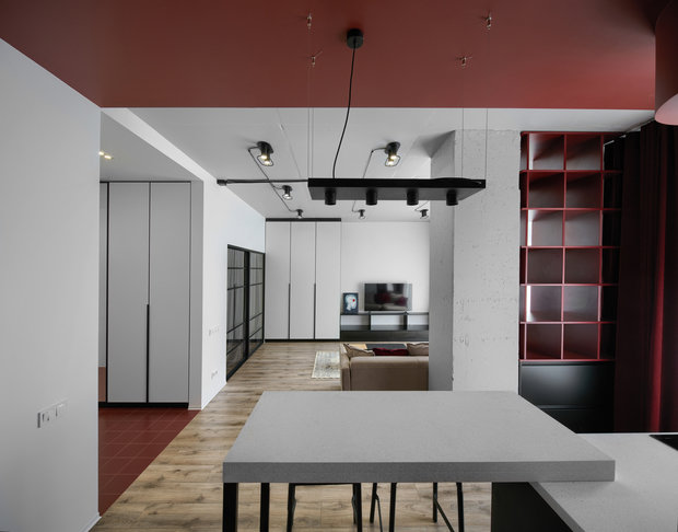 Фотография: Кухня и столовая в стиле Минимализм, Современный, Квартира, Студия, Проект недели, Киев, 40-60 метров, Lauri Brothers – фото на INMYROOM