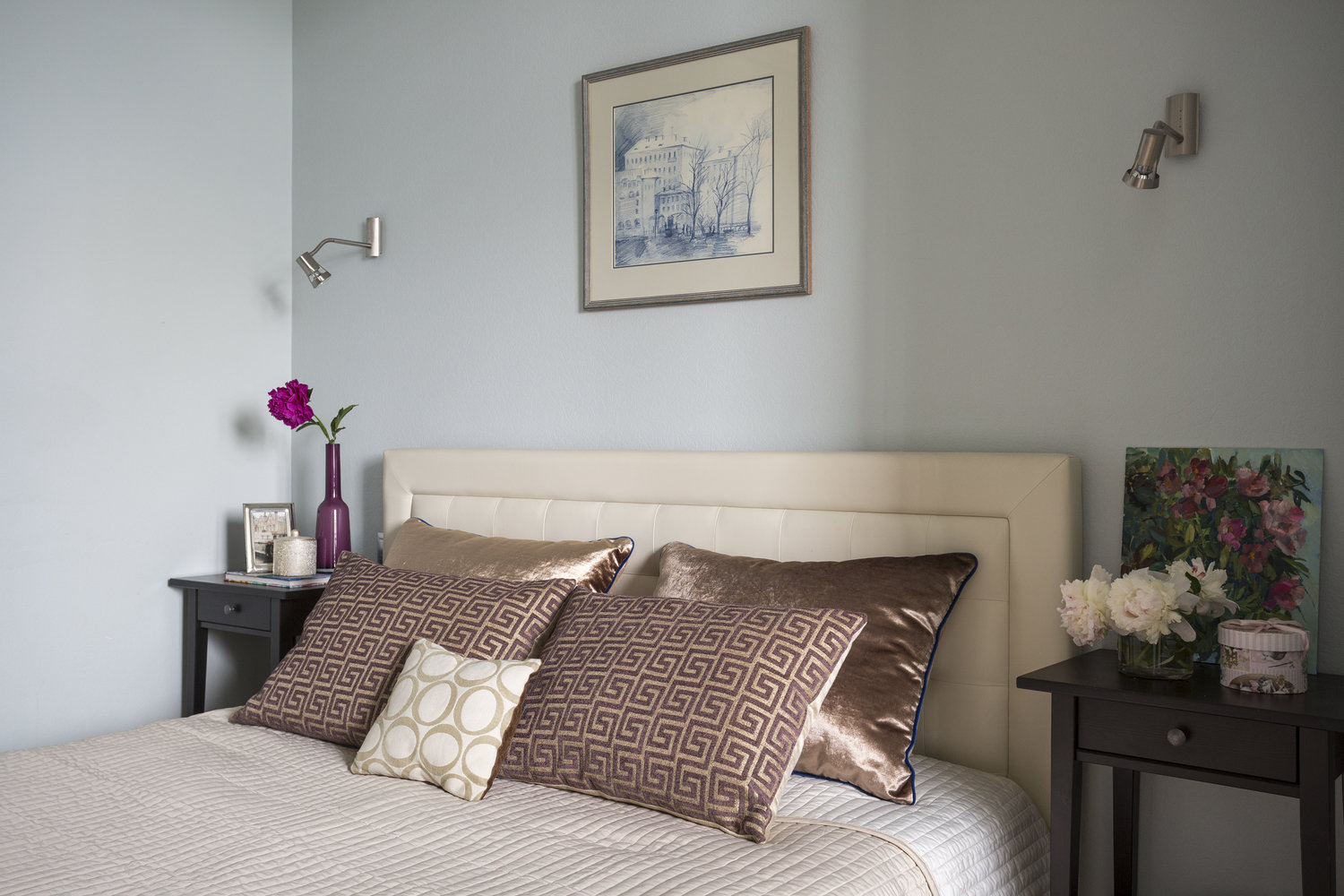 Фотография: Спальня в стиле Современный, Квартира, Проект недели, Москва, Евгений Кулибаба, Монолитный дом, 2 комнаты, 40-60 метров, Мария Черкасова – фото на INMYROOM Фотография: Спальня в стиле Современный, Квартира, Проект недели, Москва, Евгений Кулибаба, Монолитный дом, 2 комнаты, 40-60 метров, Мария Черкасова – фото на INMYROOM