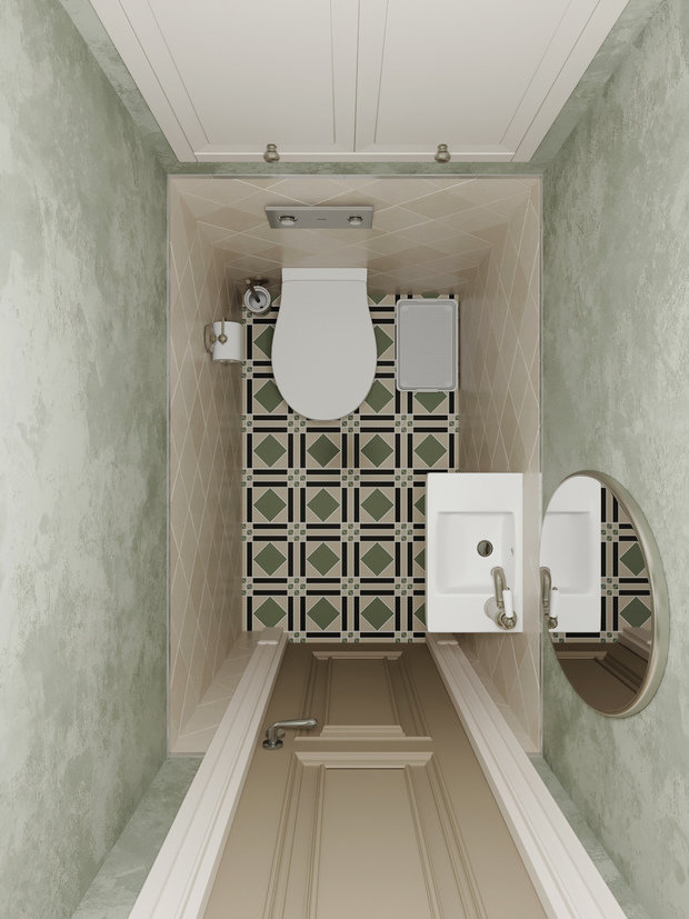 Фотография: Ванная в стиле Прованс и Кантри, Классический, Современный, Квартира, Проект недели, Санкт-Петербург, Татьяна Воронцова, 2 комнаты, 40-60 метров, Монолитно-кирпичный, ЖК «Английская миля» – фото на INMYROOM