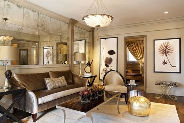 Фотография: Гостиная в стиле Эклектика, Интерьер комнат, Картины, Зеркало – фото на INMYROOM