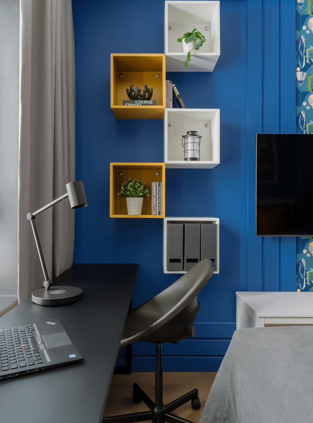 Фотография: Кабинет в стиле Современный, Квартира, Проект недели, Москва, 3 комнаты, 60-90 метров, Наталья Балашова – фото на INMYROOM