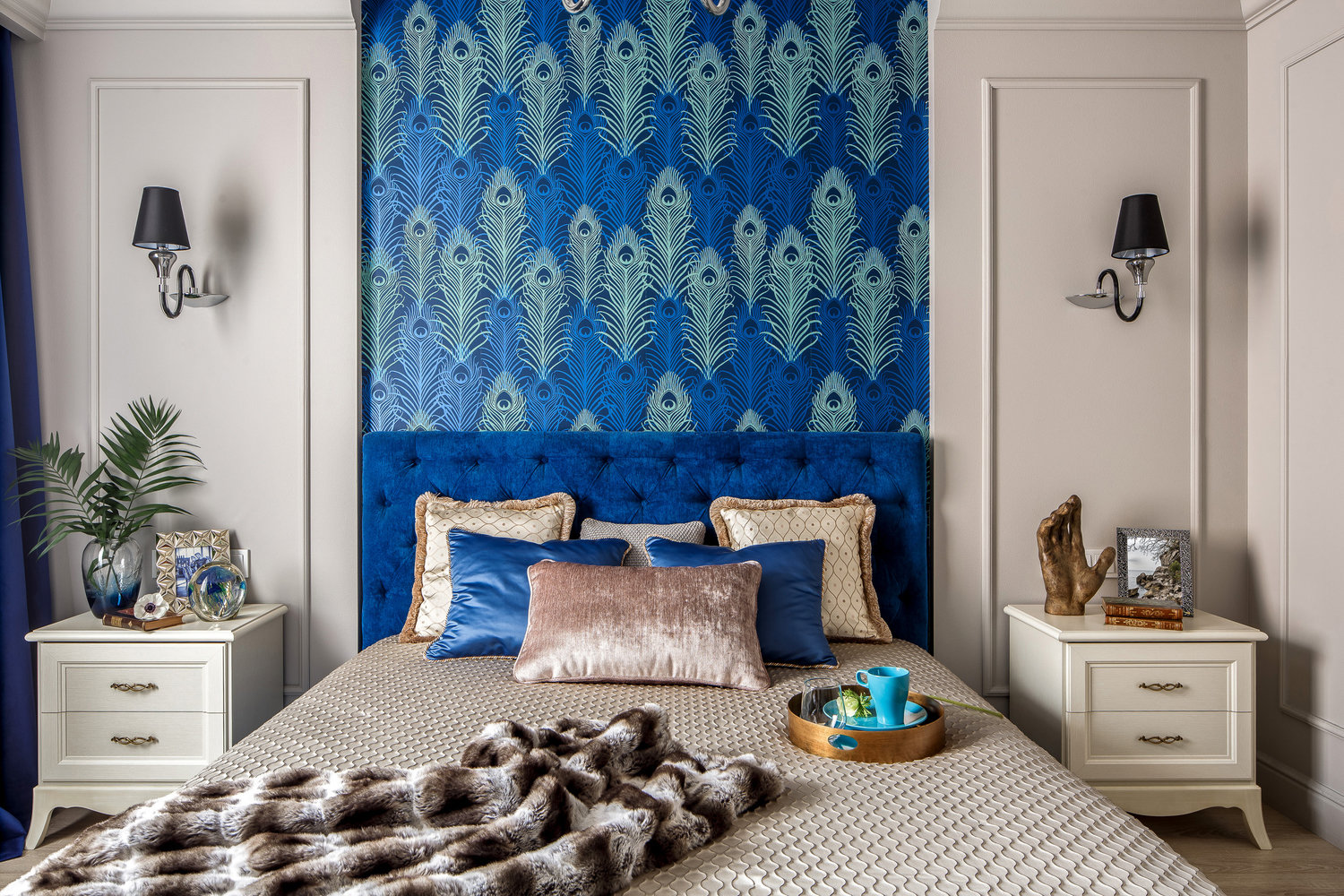 Фотография: Спальня в стиле Классический, Современный, Квартира, Проект недели, Монолитный дом, 3 комнаты, 60-90 метров, Саратов, Quadrum Studio – фото на INMYROOM