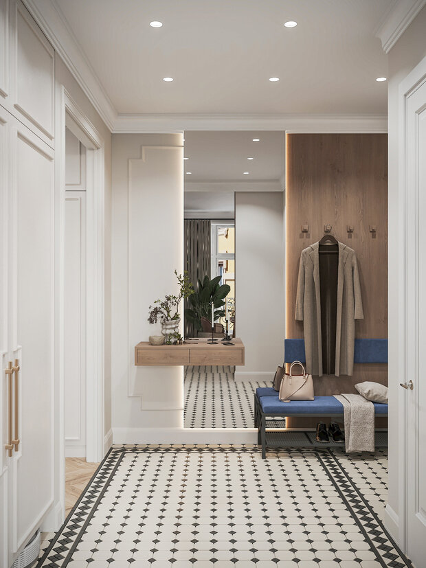 Фото из портфолио Дизайн-проект квартиры в ЖК «Logos (Логос)» в стиле французская классика – фотографии дизайна интерьеров на INMYROOM