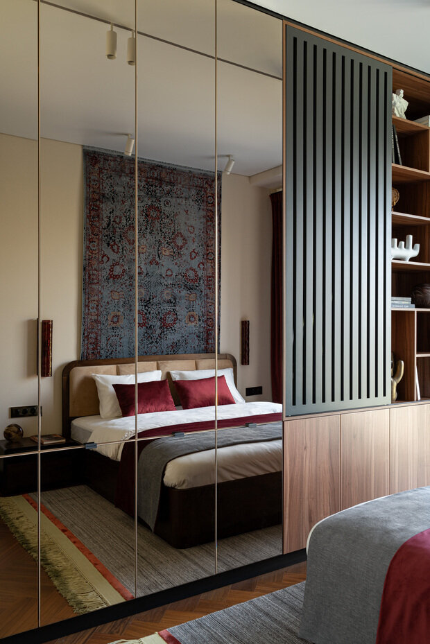 Фотография: Спальня в стиле Современный, Квартира, Проект дня, Москва, 2 комнаты, 40-60 метров, ЖК «Hide», Любовь Вербах – фото на INMYROOM