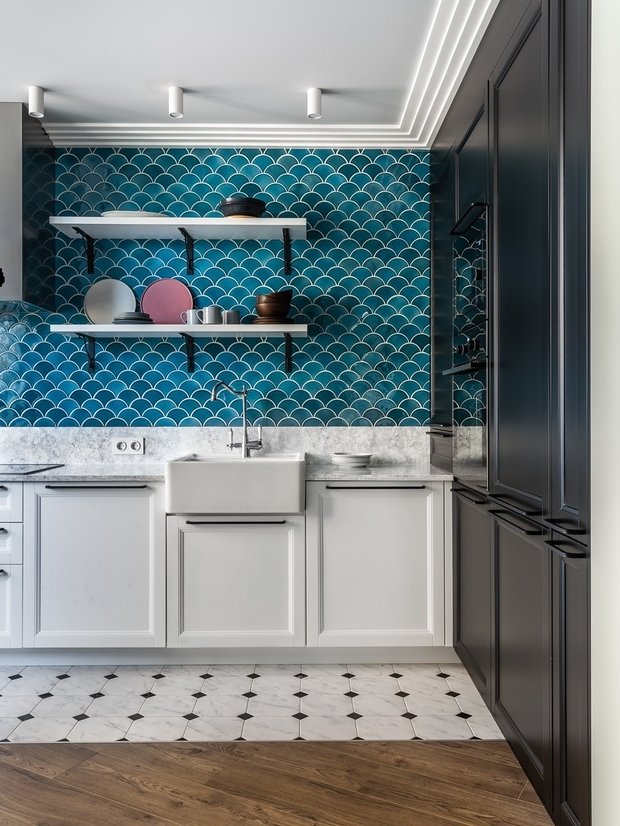 Фотография: Кухня и столовая в стиле Скандинавский, Современный, Квартира, Проект недели, 3 комнаты, 60-90 метров, Саратов, Quadrum, ПРЕМИЯ INMYROOM – фото на INMYROOM