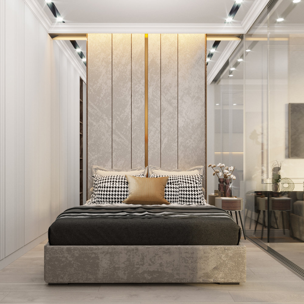 Фотография: Спальня в стиле Современный, Классический, Квартира, Проект недели, Москва, 1 комната, 40-60 метров, Александра Гартке – фото на INMYROOM Фотография: Спальня в стиле Современный, Классический, Квартира, Проект недели, Москва, 1 комната, 40-60 метров, Александра Гартке – фото на INMYROOM