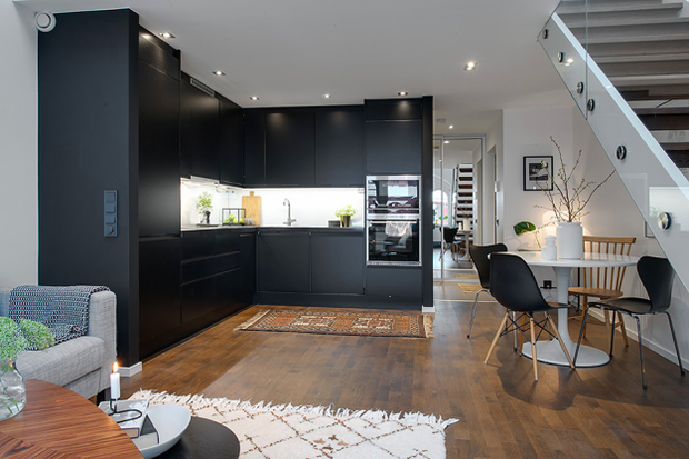 Фотография: Кухня и столовая в стиле Скандинавский, Современный, Квартира, Дома и квартиры, Стокгольм – фото на INMYROOM