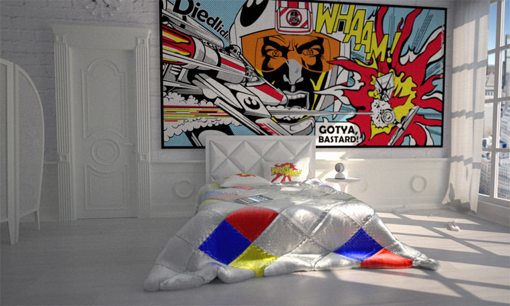 Фотография: Спальня в стиле Эклектика, Дизайн интерьера, Цвет в интерьере, Советы, Поп-арт – фото на INMYROOM Фотография: Спальня в стиле Эклектика, Дизайн интерьера, Цвет в интерьере, Советы, Поп-арт – фото на INMYROOM