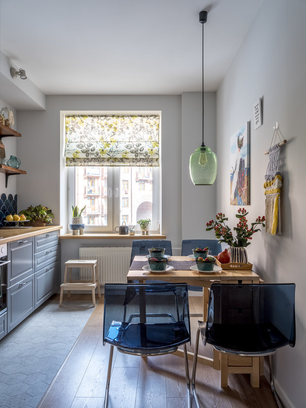 Фотография: Кухня и столовая в стиле Эко, Современный, Эклектика, Квартира, Проект недели, Химки, ЖК «Город Набережных», 4 и больше, 60-90 метров, Катя Чистова – фото на INMYROOM