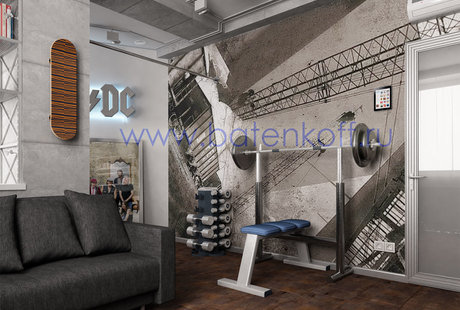 Дизайн проект комнаты для подростка в стиле хай тек 