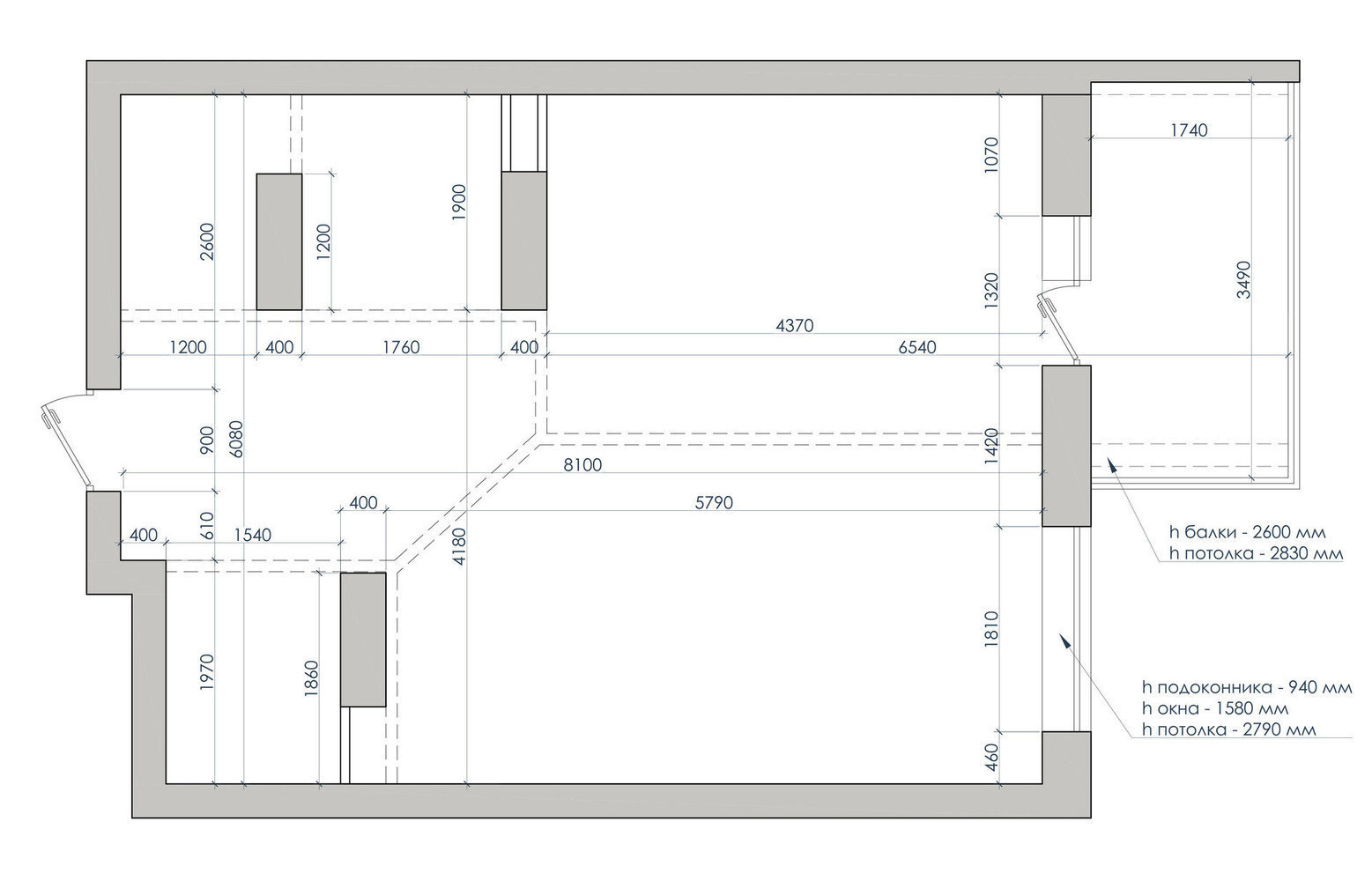 Обмерный план Обмерный план