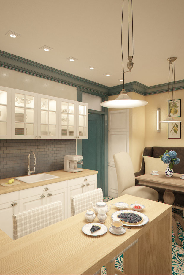 Фотография: Кухня и столовая в стиле Прованс и Кантри, Квартира, Gramercy Home, Дома и квартиры, IKEA, Проект недели – фото на INMYROOM