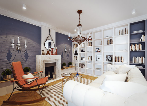 Фотография: Гостиная в стиле Эклектика – фото на INMYROOM