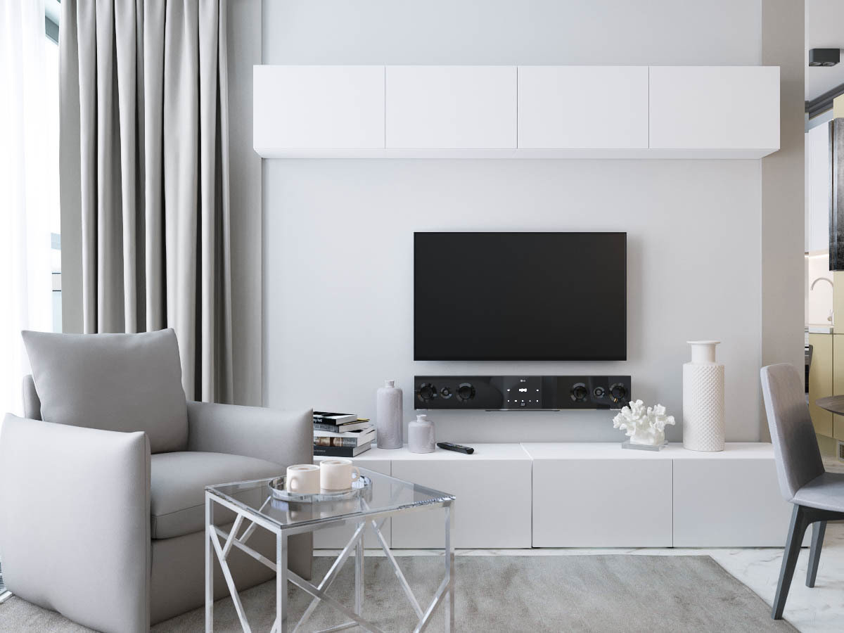 Фотография: Гостиная в стиле Современный, Квартира, Проект недели, Москва, Яна Волкова, Юрий Волков, Студия Волковых, 2 комнаты, 40-60 метров, Монолитно-кирпичный, ЖК «Лайнер» – фото на INMYROOM Фотография: Гостиная в стиле Современный, Квартира, Проект недели, Москва, Яна Волкова, Юрий Волков, Студия Волковых, 2 комнаты, 40-60 метров, Монолитно-кирпичный, ЖК «Лайнер» – фото на INMYROOM