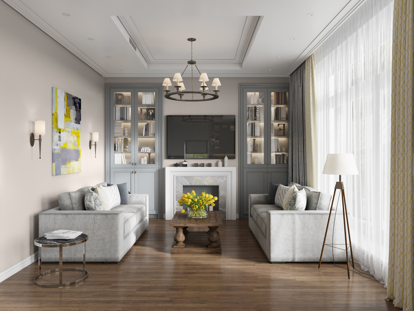 Фотография: Гостиная в стиле Классический, Дом, Проект недели, Дом и дача, Павел Полынов, Ленинградская область, Студия Павла Полынова – фото на INMYROOM