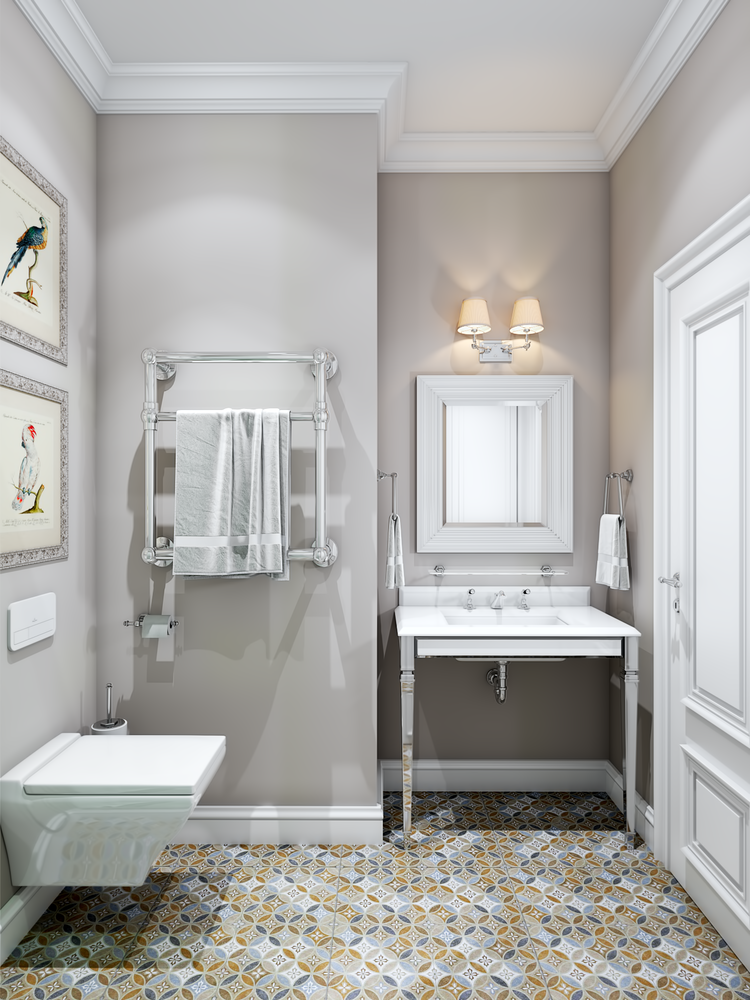 Фотография: Ванная в стиле Классический, Квартира, Проект недели, Санкт-Петербург, 3 комнаты, Более 90 метров, Монолитно-кирпичный, Студия элитного жилья Александра Акименкова – фото на INMYROOM Фотография: Ванная в стиле Классический, Квартира, Проект недели, Санкт-Петербург, 3 комнаты, Более 90 метров, Монолитно-кирпичный, Студия элитного жилья Александра Акименкова – фото на INMYROOM