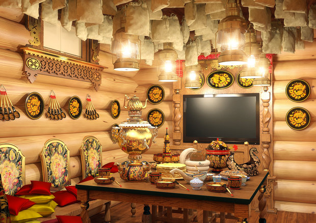 Фото из портфолио Самоварная. Народная русская банька. – фотографии дизайна интерьеров на INMYROOM