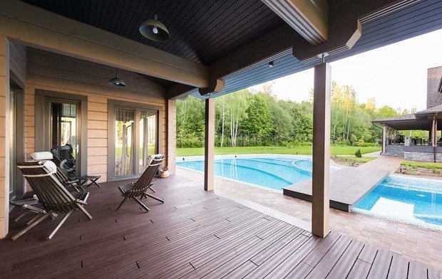 Фото из портфолио Баня из клееного бруса 195 м2  – фотографии дизайна интерьеров на INMYROOM