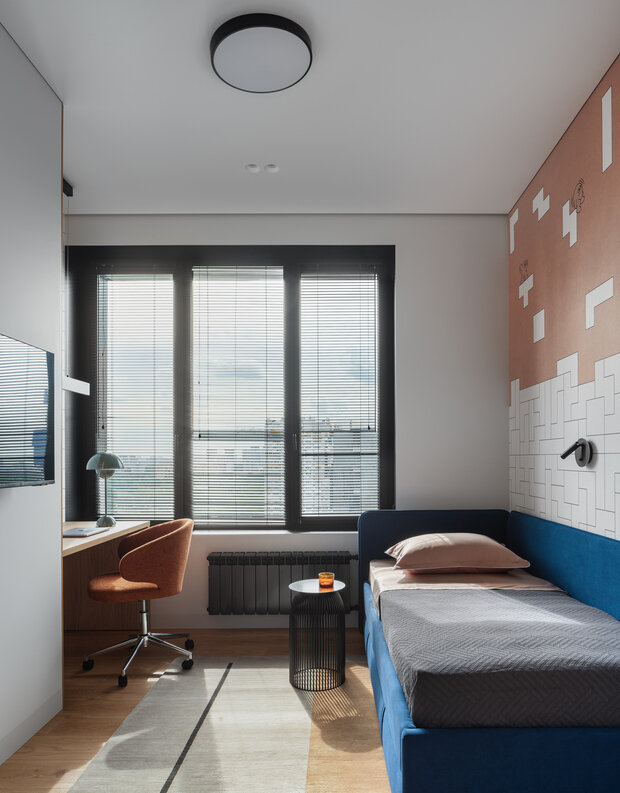 Фотография: Детская в стиле Современный, Квартира, Проект дня, Москва, 4 и больше, Более 90 метров, Фестиваль-Парк 2, Екатерина Шевелева – фото на INMYROOM