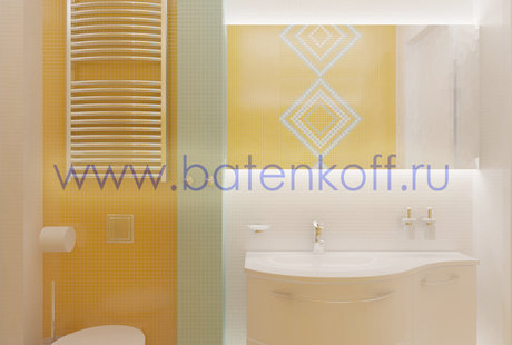 Дизайн проект сан узла в квартире на Ботанической.