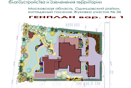 Проект ландшафтного дизайна участка в коттеджном поселке Жуковка XXI
