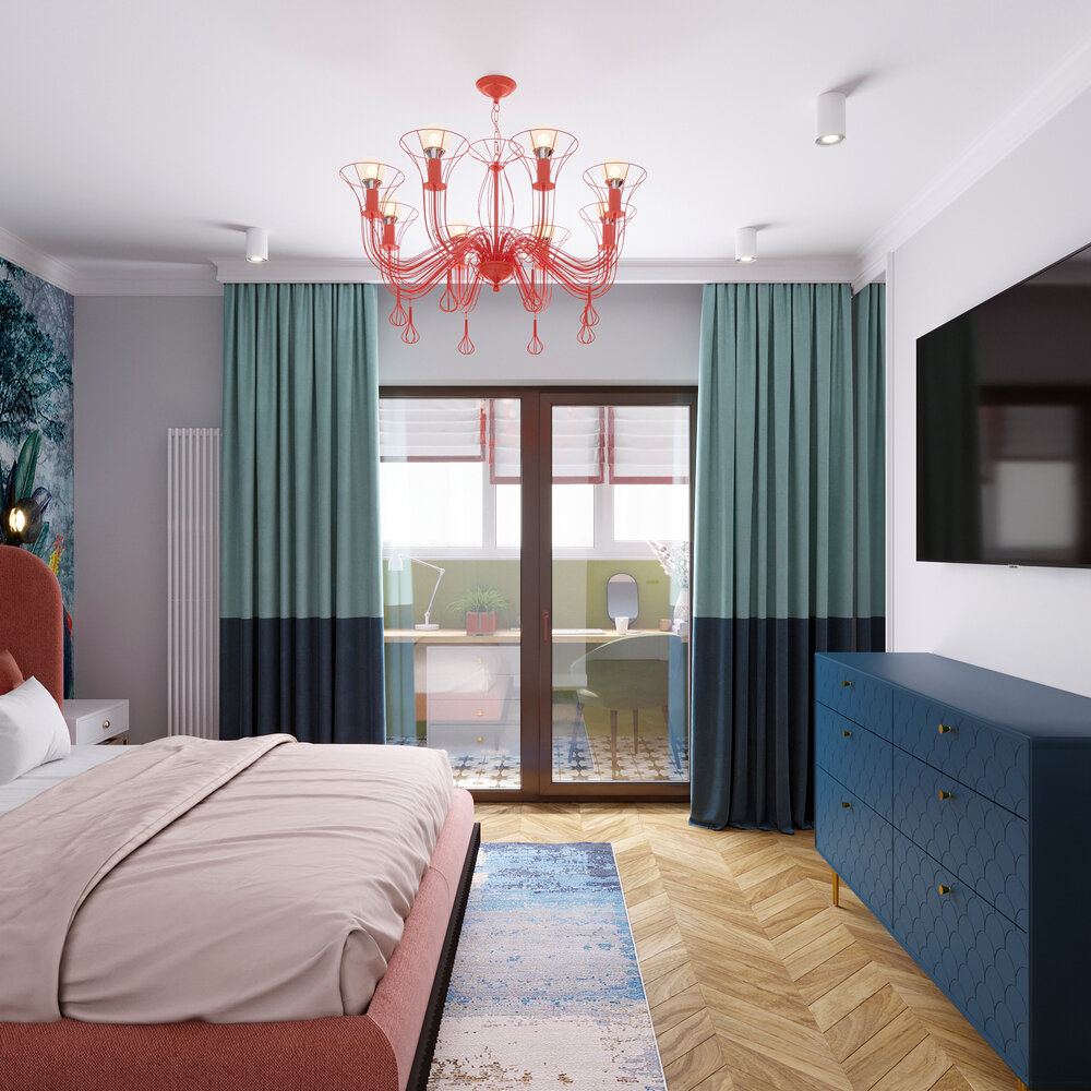 Фотография: Спальня в стиле Современный, Эклектика, Квартира, Проект недели, Самара, 3 комнаты, Более 90 метров, Айгуль Султанова – фото на INMYROOM
