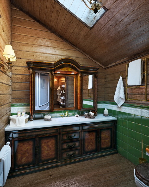 Фото из портфолио Деревянный дом с изразцами – фотографии дизайна интерьеров на INMYROOM