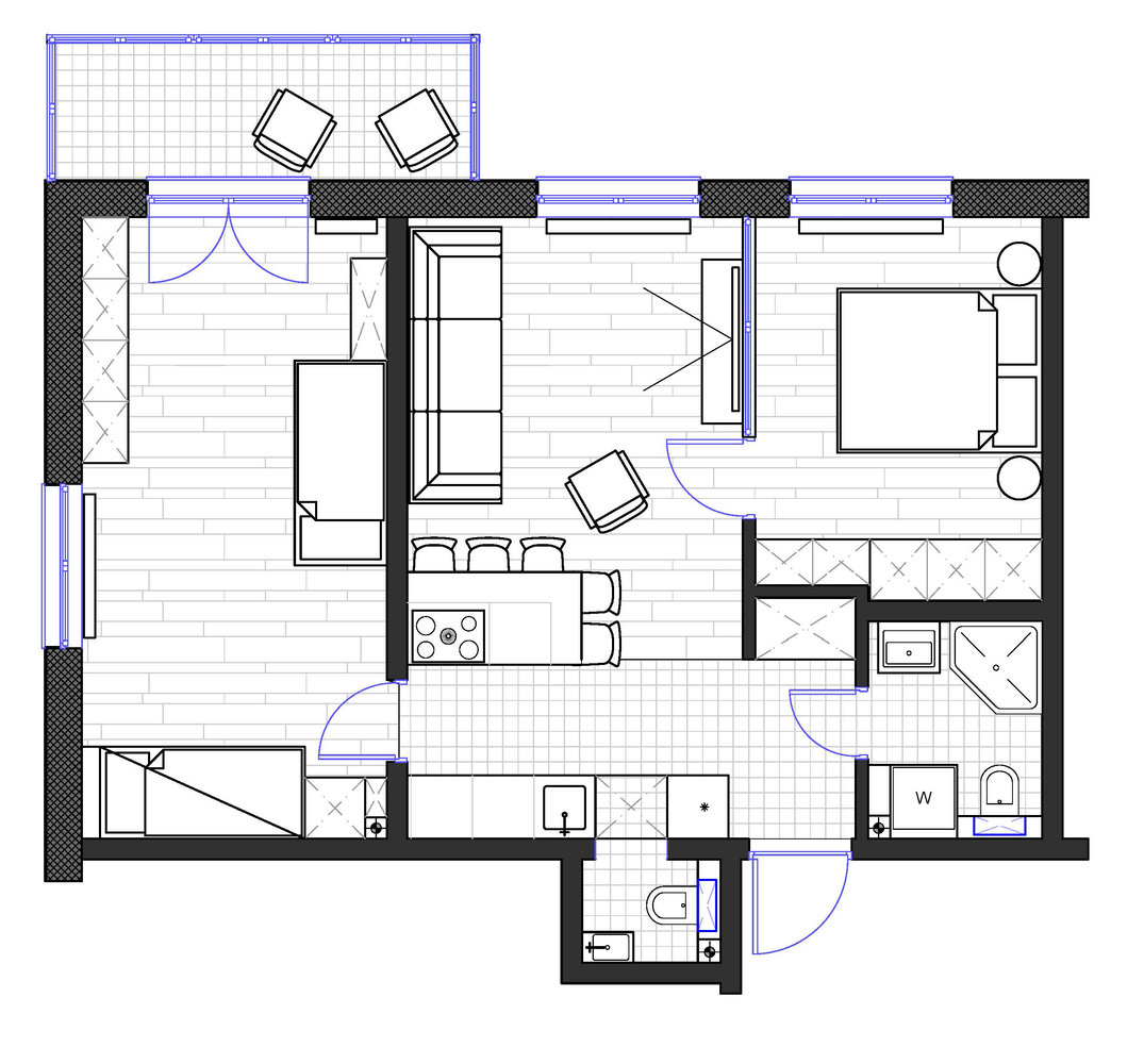 План с расстановкой мебели