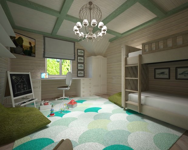 Фото из портфолио Сруб Прованс – фотографии дизайна интерьеров на INMYROOM