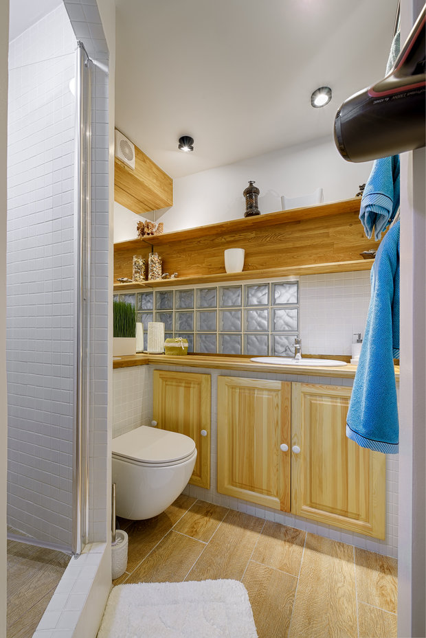 Фотография: Ванная в стиле Скандинавский, Современный, Квартира, Проект недели, Московская область, 2 комнаты, 40-60 метров, Солнечногорск – фото на INMYROOM