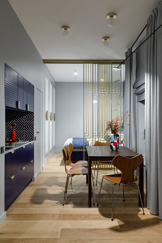 Фотография: Кухня и столовая в стиле Современный, Малогабаритная квартира, Квартира, Студия, Проект недели, Санкт-Петербург, Кирпичный дом, 40-60 метров, Interior Design by Margo, Маргарита Мережнюк – фото на INMYROOM