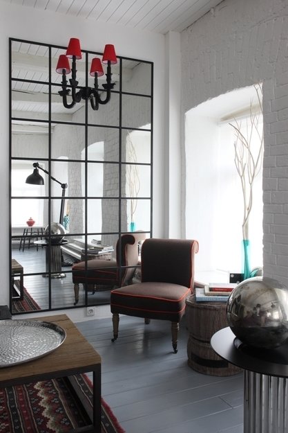 Фотография: Гостиная в стиле Эклектика, Декор интерьера, Квартира, Цвет в интерьере, Дома и квартиры, Стены, Екатерина Блохина – фото на INMYROOM