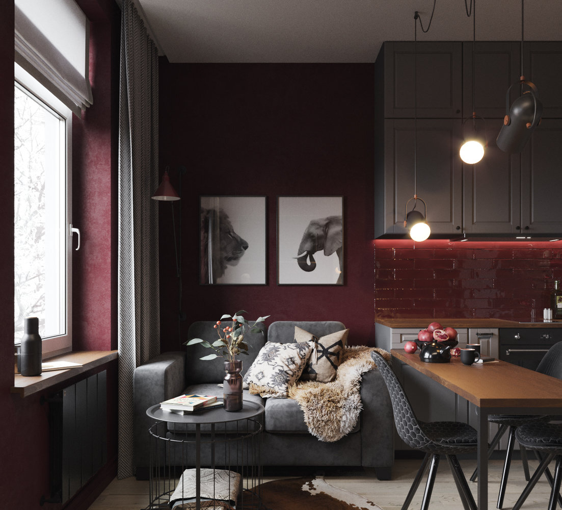 Фотография: Гостиная в стиле Современный, Квартира, Проект недели, Москва, Юлия Чернова, 1 комната, до 40 метров – фото на INMYROOM